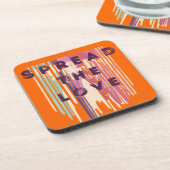 Verspreid de liefdesgesmolten kleuren positieve ci bier onderzetter (Linkerzijde)