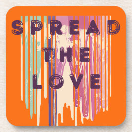 Verspreid de liefdesgesmolten kleuren positieve ci bier onderzetter