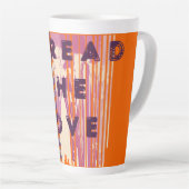 Verspreid de liefdesgesmolten kleuren positieve ci latte mok (Rechterhoek)