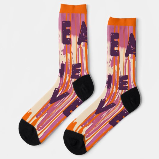 Verspreid de liefdesgesmolten kleuren positieve ci sokken (Links)