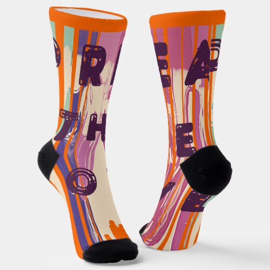 Verspreid de liefdesgesmolten kleuren positieve ci sokken (Gebogen)