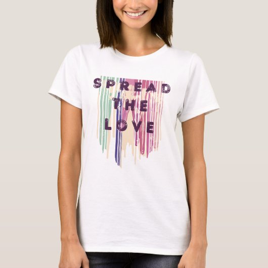 Verspreid de liefdesgesmolten kleuren positieve ci t-shirt (Voorkant)