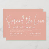 Verspreid de liefdesmoderne chic Elegant Wedding Save The Date (Voorkant / Achterkant)