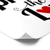 Verspreid de liefdestypografie rood hart poster (Hoek)