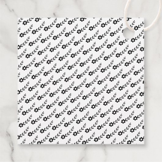 Verspreid de liefdeszwarte typografie, bloembruilo bedankjes labels (Achterkant)