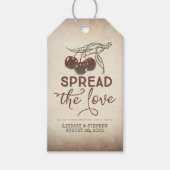 Verspreid de Love Cherry Wedding Jam Cadeaulabel (Voorkant)