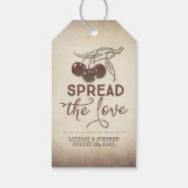 Verspreid de Love Cherry Wedding Jam Cadeaulabel (Achterkant)