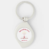 Verspreid de Love Metal Sleutelhanger (Voorkant)