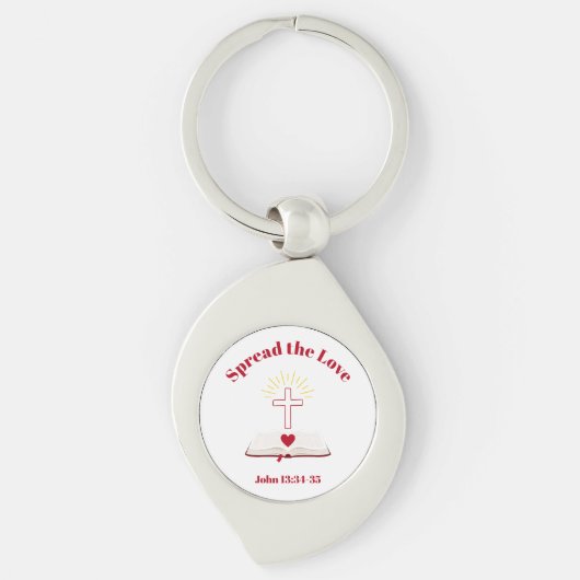 Verspreid de Love Metal Sleutelhanger (Voorkant)