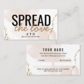 Verspreid de referentiekaart voor de liefdesrelati visitekaartje (Voorkant / Achterkant)