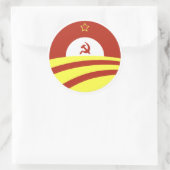 Verspreid de rijkdom ronde sticker (Tas)