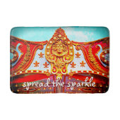 Verspreid de Sparkle Quote Red Gold Carrousel Face Badmat (Voorkant)