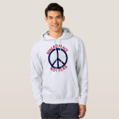 Verspreid de vrede niet bang Symbool Blue Red Mann Hoodie (Voorkant volledig)