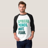Verspreid de vrede niet vrezen groene tekst Mannen T-shirt (Voorkant volledig)