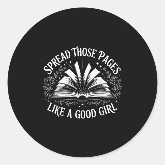 Verspreid die pagina's als een goed meisje ronde sticker (Voorkant)