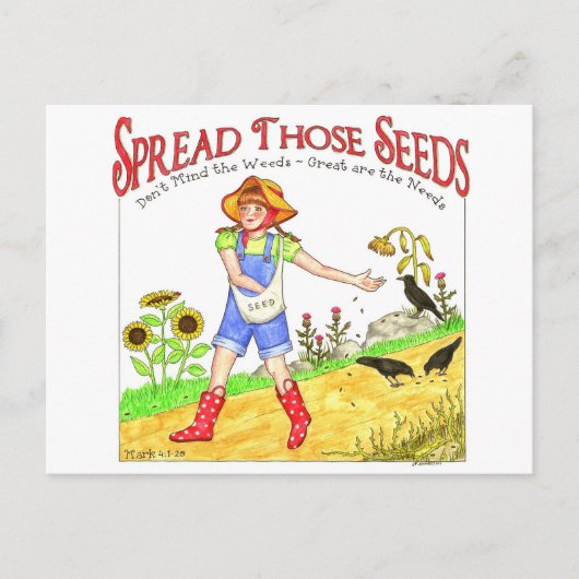 Verspreid die zaadjes Inspirerend Briefkaart (Voorkant)