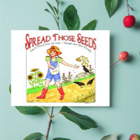 Verspreid die zaadjes Inspirerend Briefkaart