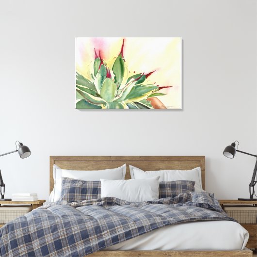 Verspreid dwergagave canvas afdruk (Insitu (Slaapkamer))