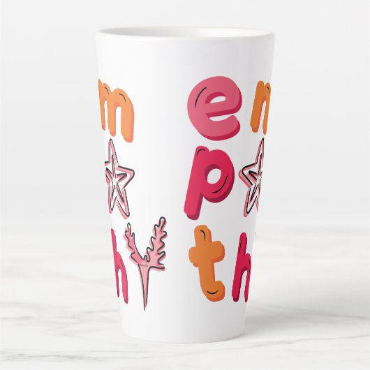 Verspreid empathie voor de Oceanen Latte Mok (Voorkant)