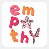 Verspreid empathie voor de Oceanen Vierkante Sticker (Voorkant)