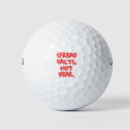 Verspreid feiten, niet vrees neonteken transparant golfballen (Voorkant)
