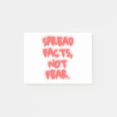 Verspreid feiten, niet vrees neonteken transparant post-it® notes (Voorkant)