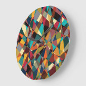 Verspreid Geometrisch Mid Century Moderne Abstract Grote Klok (Hoek)