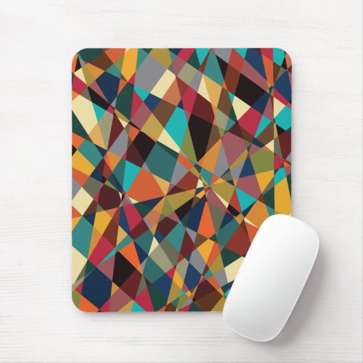 Verspreid Geometrisch Mid Century Moderne Abstract Muismat (Met muis)