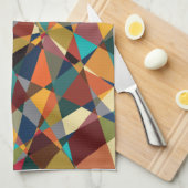 Verspreid Geometrisch Mid Century Moderne Abstract Theedoek (Quarter Fold)