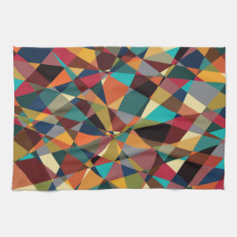 Verspreid Geometrisch Mid Century Moderne Abstract Theedoek
