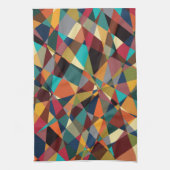 Verspreid Geometrisch Mid Century Moderne Abstract Theedoek (Verticaal)