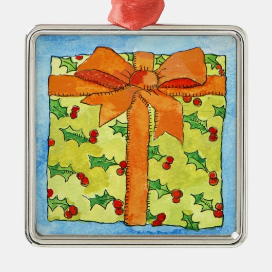 Verspreid geschenk 2011 metalen ornament (Voorkant)