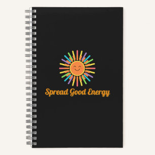 Verspreid Goede Energie Positief Retro Design Notitieboek