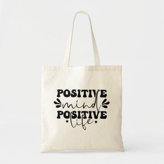 Verspreid goede vibes met de positieve geest tote bag (Voorkant)