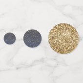 Verspreid Gold Navy Blue Stars Confetti (Voorkanten)