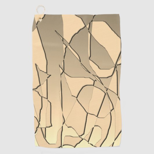 Verspreid goud golfhanddoek (Voorkant)