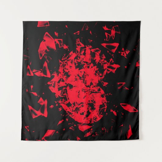 Verspreid hart wandkleed (Voorkant (horizontaal))