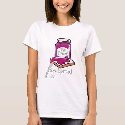 Verspreid het het Evangelie Christelijk Grappig T-shirt (Voorkant)
