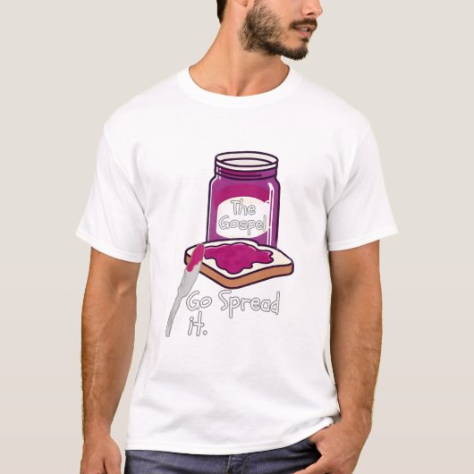 Verspreid het het Evangelie Christelijk Grappig T-shirt (Voorkant)