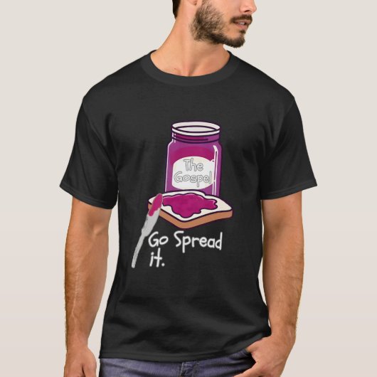 Verspreid het het Evangelie Christelijk Grappig T-shirt (Voorkant)