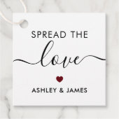 Verspreid het Label Love, Wedding Gift Label, Bour (Voorkant)