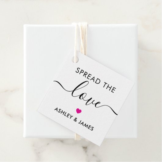 Verspreid het Label Love, Wedding Gift Label, Fuch (In situ)