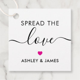 Verspreid het Label Love, Wedding Gift Label, Fuch