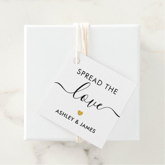 Verspreid het Label Love, Wedding Gift Label, Gold (In situ)