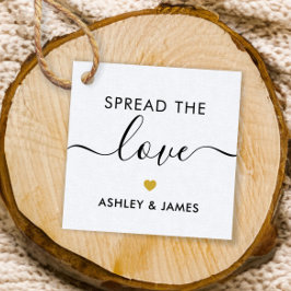 Verspreid het Label Love, Wedding Gift Label, Gold
