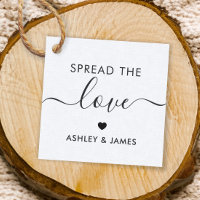 Verspreid het Label Love, Wedding Gift Label, Kraf