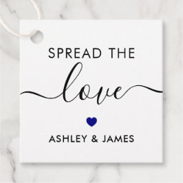 Verspreid het Label Love, Wedding Gift Label, Navy