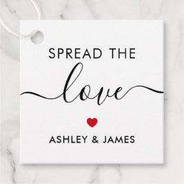 Verspreid het Label Love, Wedding Gift Label, Red