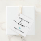 Verspreid het Label Love, Wedding Gift Label, Turq (In situ)