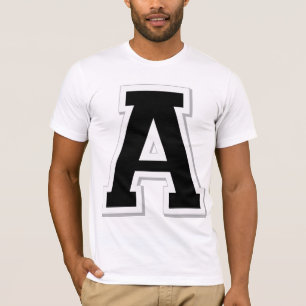 Verspreid het uit Initiaal Letter A Black Mannen T T-shirt